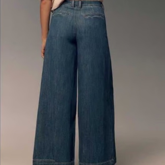 Anthropologie Pilcro Dark Blue Flare Jeans - Picture 2 of 9